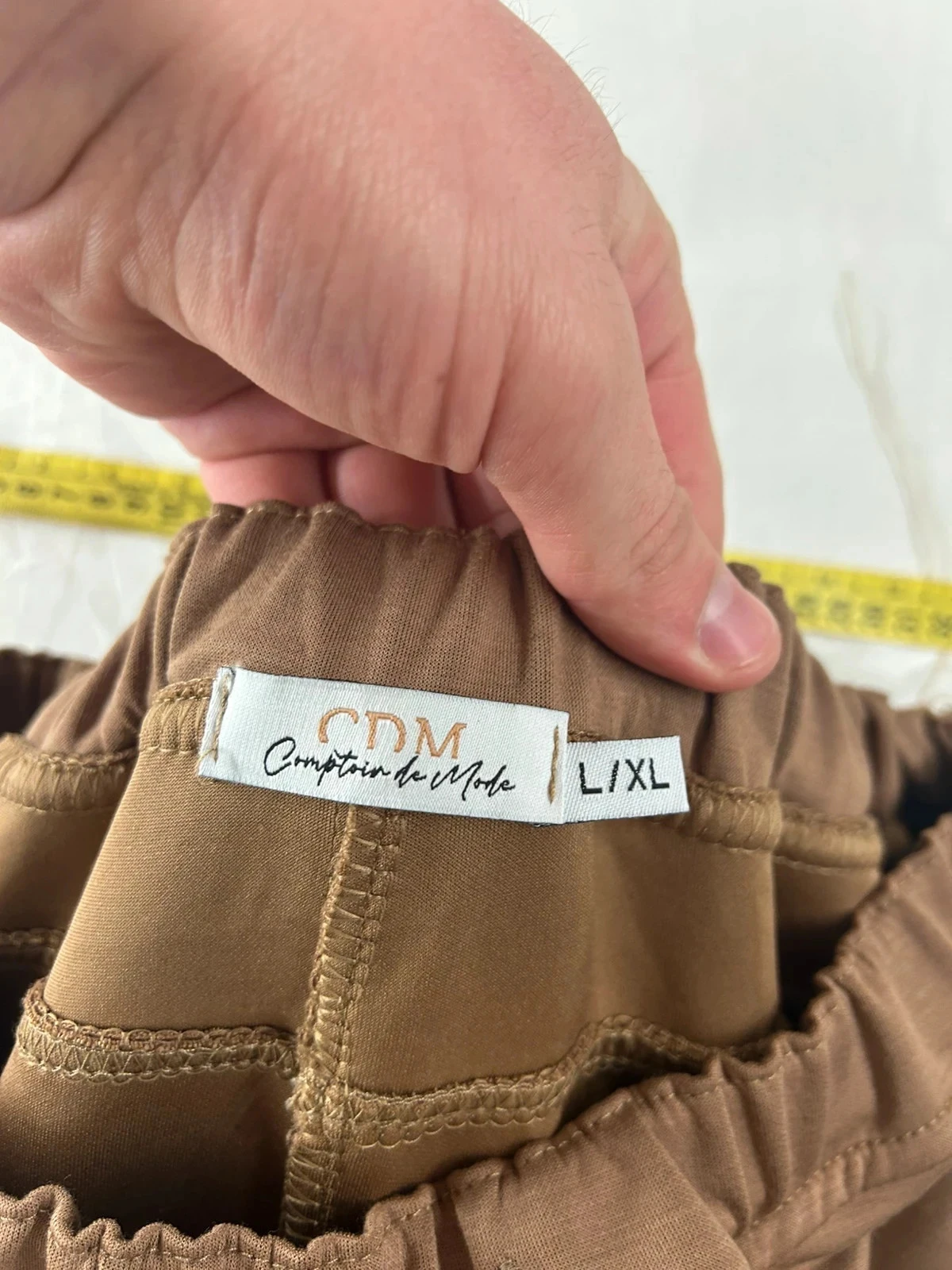 Bruine beige wijde broek comptoir de mode – photo 6